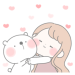 ゆるかわいい♡くすみカラーの女の子◯。