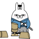 動く　擦れ武士うさぎ