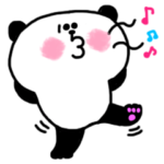 おとぼけパンダのシンプルスタンプ