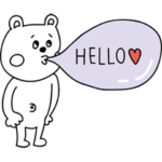 動く!ラクガキ調☆くまカップル