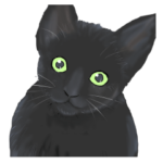 ある黒猫のスタンプ