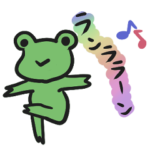 カエルさんのゆるいスタンプ