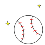 頑張れ！野球少年（動くスタンプ）