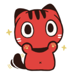 赤べこ猫LINEスタンプ