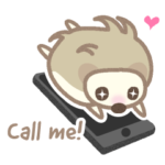 ハリネズミ「ハリマル」の英語版日常Stamp