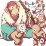 動く サムライちんぱんじー in ENG