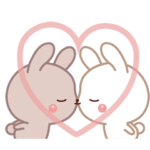 ラブラブ動く☆好きがいっぱい仲良しウサギ