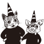 ヒグチユウコ　猫のボリスと犬のテチチ