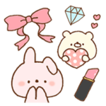 かわいい♡女子スタンプ。