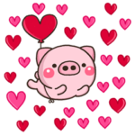 かわいいぶたさんの冬