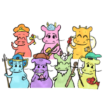 れんちゃんの丑年守護龍スタンプ