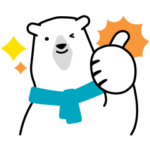  キモチをスタンプに白くまくん