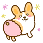 おむつ犬の敬語スタンプ