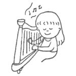 音楽家シリーズ！ハープ女の子