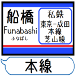 東京-成田線 芝山 駅名 シンプル&いつでも