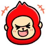 赤ゴリくんスタンプ