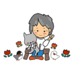 ばあと子猫と小鳥たち☆シニア日常スタンプ