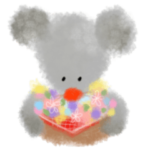 絵本のようなネズミの丁寧♡スタンプ