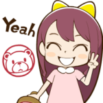 ヒマリとくまの動くスタンプ