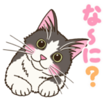 聞き上手なねこさんの動くスタンプ