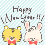 ほんわかうさぎの冬スタンプ