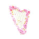 花とハープと音楽と