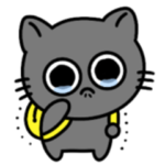 シュールなミニ黒猫