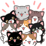 猫づくし。よく使う感謝と返事