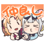 餅月ひまりと赤月ゆにスタンプ