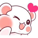 ❤️動く!らぶくま❤️桃色honeyパフェ❤️❤️