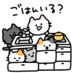 シュールなミニ猫集団