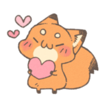 冬のきつねさんスタンプ