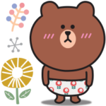 北欧風スタンプ♡ブラウン＆コニー