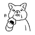 無色の犬スタンプ