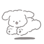 白いおいぬスタンプ