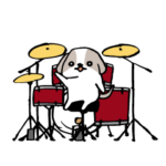 ドラマーのためのドラム犬スタンプ２