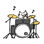 ドラマーのためのドラムねこスタンプ2