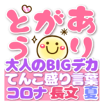 BIG色筆デカ❤てんこ盛り言葉/コロナ夏❤にこ