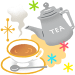 お茶とお菓子でご挨拶１