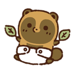 タヌキとキツネ　動くちびっこスタンプ
