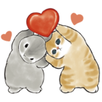  うさにゃん×LINEスキマニ 冬