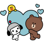  ブラウン＆けんさく 防災スタンプ