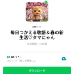  毎日つかえる敬語＆春の新生活♡タマにゃんのダウンロード方法：徹底解説