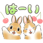  日常敬語★夏まで使える！うさぎのスタンプ
